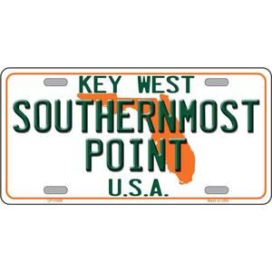 Key West Florida License Plate  Background Metal Tag Retro  New FL Travel